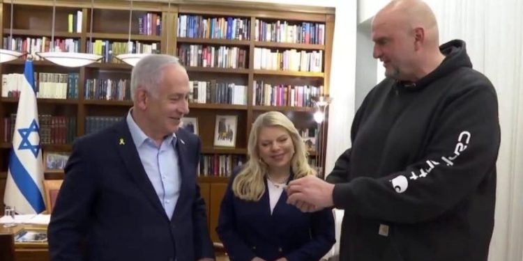 Netanyahu gifts Fetterman a silver-plated beeper after he praised Israel’s Lebanon pager operation