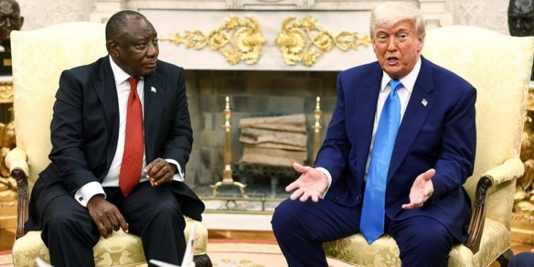 Trump talks with Putin, spars with South African leader, threatens EU tariff hike in 18th week in office