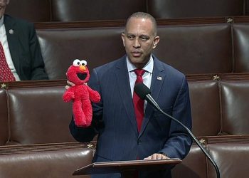 ‘Killed off Elmo’: Jeffries brings along stuffed friend for stunt on House floor