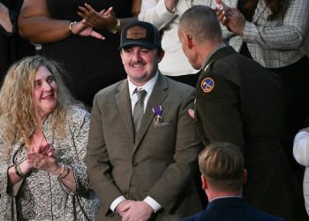 Trump awards Purple Hearts to National Guard members ambushed in Washington, DC: ‘We love you all’